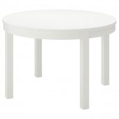 картинка БЬЮРСТА Раздвижной стол, белый, 115/166 см от магазина Wmart