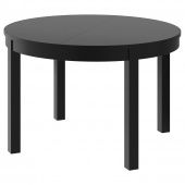 картинка BJURSTA БЬЮРСТА Раздвижной стол - коричнево-чёрный 115/166 см от магазина Wmart
