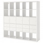 картинка КАЛЛАКС Стеллаж с 10 вставками, белый, 182x182 см от магазина Wmart