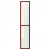 картинка OXBERG ОКСБЕРГ Стеклянная дверь - коричневый ясеневый шпон 40x192 см от магазина Wmart