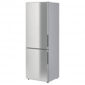 картинка MEDGÅNG МЕДГОНГ Холодильник/ морозильник - ИКЕА 500 отдельно стоящий/нержавеющая сталь 219/83 л от магазина Wmart