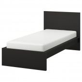 картинка MALM МАЛЬМ Каркас кровати - черно-коричневый/Леирсунд 90x200 см от магазина Wmart