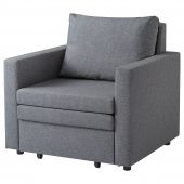 картинка VATTVIKEN ВАТТВИКЕН Кресло-кровать - Висле светло-серый от магазина Wmart