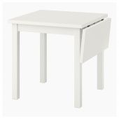 картинка НОРДВИКЕН Стол с откидной полой, белый, 74/104x74 см от магазина Wmart