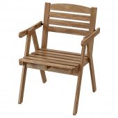 картинка FALHOLMEN ФАЛЬХОЛЬМЕН Садовое кресло - светло-коричневая морилка от магазина Wmart