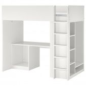 картинка СМОСТАД Каркас кровати-черд+стол/мод д/хр, белый, 90x200 см от магазина Wmart