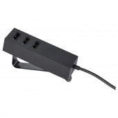 картинка ЛЁРБИ Зарядное устройство USB, с зажимом, черный от магазина Wmart