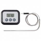 картинка ФАНТАСТ Термометр/таймер для мяса, цифровой черный от магазина Wmart