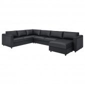 картинка VIMLE ВИМЛЕ Углов 5-мест диван-кровать+козетка - Гранн/Бумстад черный от магазина Wmart