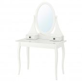 картинка ХЕМНЭС Туалетный столик с зркл, белый, 100x50 см от магазина Wmart
