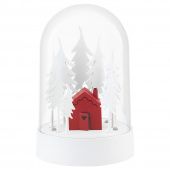 картинка STRÅLA СТРОЛА Светодиодное настольное украшение - домик в лесу красный/белый от магазина Wmart