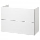 картинка FISKÅN ФИСКОН Шкаф под раковину с 2 ящиками - белый 80x40x60 см от магазина Wmart