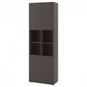 картинка EKET ЭКЕТ Комбинация шкафов с ножками - темно-серый 70x35x212 см от магазина Wmart