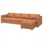 картинка VIMLE ВИМЛЕ 4-местный диван - с козеткой/Гранн/Бумстад золотисто-коричневый от магазина Wmart