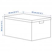 картинка TJENA ТЬЕНА Коробка с крышкой - синий 25x35x20 см от магазина Wmart