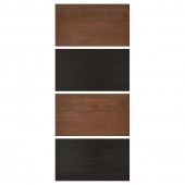 картинка MEHAMN МЕХАМН 4 панели д/рамы раздвижной дверцы - под мореный ясень, черно-коричневый/под коричневый мореный ясень 100x236 см от магазина Wmart