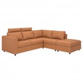 картинка VIMLE ВИМЛЕ 4-местный угловой диван - с открытым торцом с подголовниками/Гранн/Бумстад золотисто-коричневый от магазина Wmart