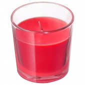 картинка СИНЛИГ Ароматическая свеча в стакане, Красные садовые ягоды, красный, 7.5 см от магазина Wmart