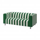 картинка KLIPPAN КЛИППАН 2-местный диван - Радбюн зеленый/белый от магазина Wmart