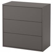 картинка EKET ЭКЕТ Шкаф с 3 ящиками - темно-серый 70x35x70 см от магазина Wmart