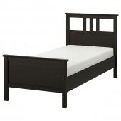 картинка HEMNES ХЕМНЭС Каркас кровати - черно-коричневый/Лонсет 90x200 см от магазина Wmart