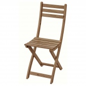 картинка АСКХОЛЬМЕН Садовый стул, складной светло-коричневая морилка от магазина Wmart