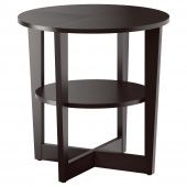 картинка ВЕЙМОН Придиванный столик, черно-коричневый, 60 см от магазина Wmart
