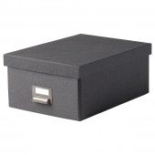картинка TJOG ЧУГ Коробка с крышкой - темно-серый 25x36x15 см от магазина Wmart