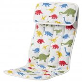 картинка POÄNG ПОЭНГ Подушка-сиденье на детское кресло - Медског/орнамент «динозавры» от магазина Wmart