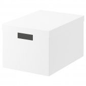 картинка TJENA ТЬЕНА Коробка с крышкой - белый 25x35x20 см от магазина Wmart