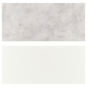 картинка LYSEKIL ЛИЗЕКИЛЬ Настенная панель - двусторонний белый/светло-серый под бетон 119.6x55 см от магазина Wmart