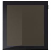 картинка GLASSVIK ГЛАССВИК Стеклянная дверь - черный/дымчатое стекло 60x64 см от магазина Wmart