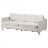 картинка LANDSKRONA ЛАНДСКРУНА 3-местный диван-кровать - Гранн/Бумстад белый/металл от магазина Wmart