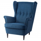 картинка СТРАНДМОН Кресло с подголовником, Шифтебу темно-синий от магазина Wmart