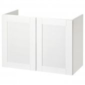 картинка FISKÅN ФИСКОН Шкаф под раковину с 2 дверцами - Йельсен белый 80x40x60 см от магазина Wmart