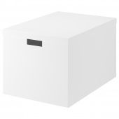 картинка TJENA ТЬЕНА Коробка с крышкой - белый 35x50x30 см от магазина Wmart
