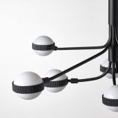 картинка STORSLINGA СТОРСЛИНГА Светодиодный канделябр, 8 ламп - черный/белый от магазина Wmart