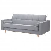 картинка ASKESTA АСКЕСТА 3-местный диван-кровать - Книса светло-серый от магазина Wmart