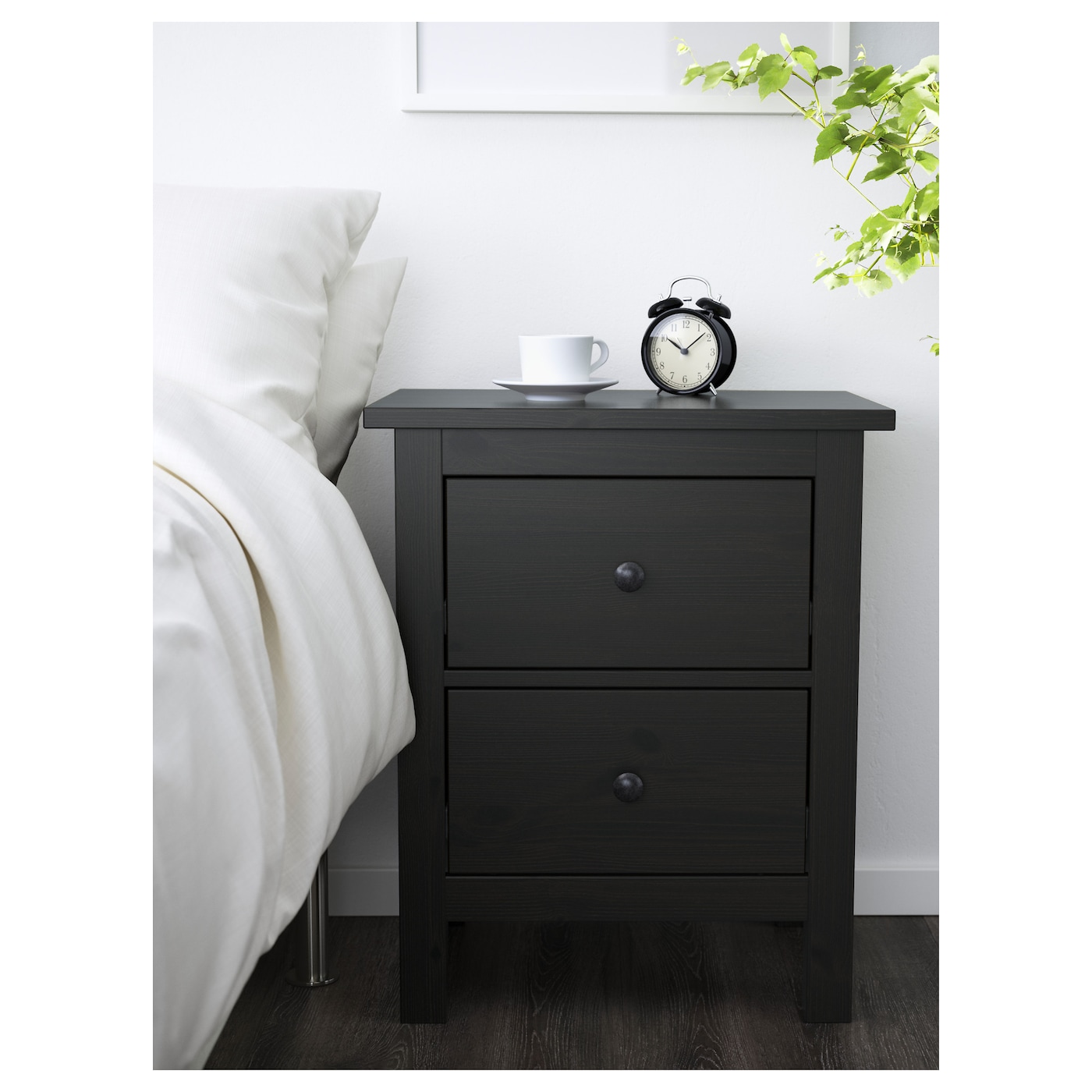 Hemnes хемнэс комод с 3 ящиками черно коричневый 108x96 см