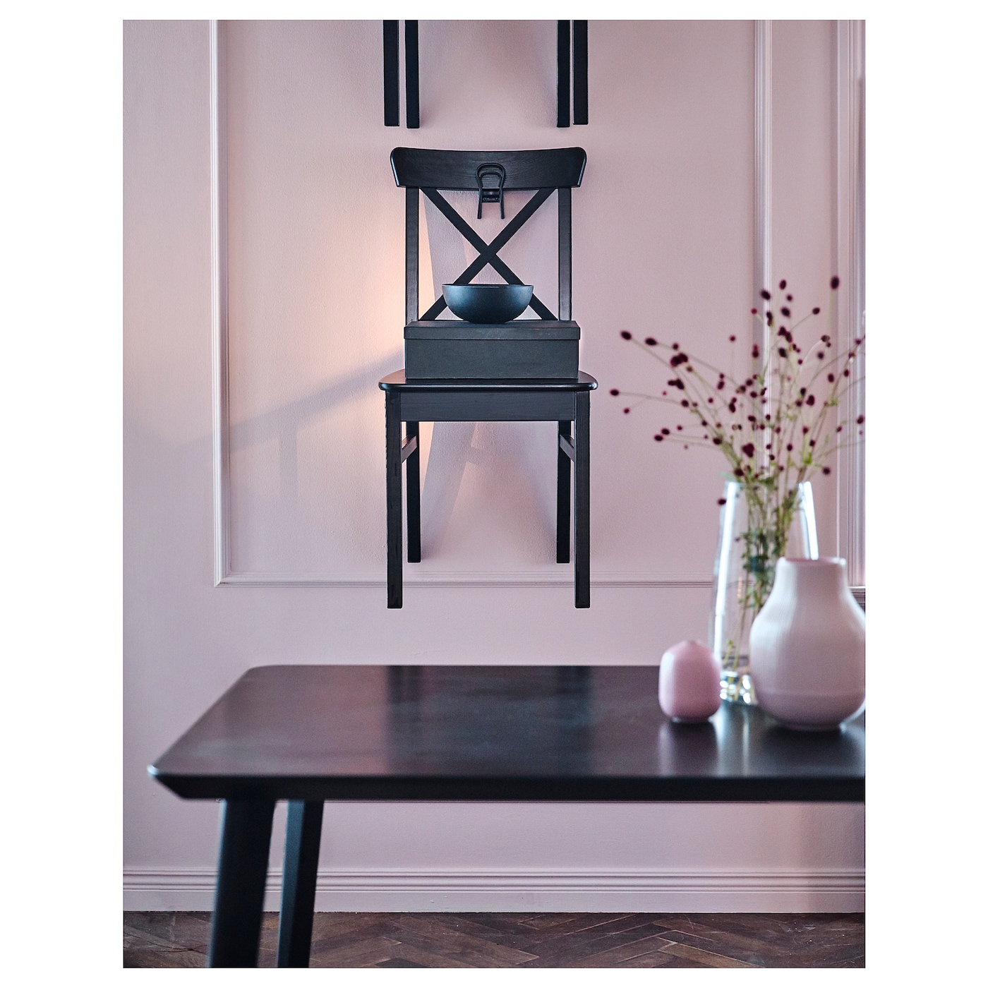 IKEA 70360895 INGOLF ИНГОЛЬФ Стул - коричнево-чёрный от магазина