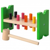 картинка МУЛА Блок с колышками и молотком, разноцветный от магазина Wmart