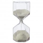 картинка TILLSYN ТИЛЛСЮН Декоративные песочные часы - прозрачное стекло/белый 16 см от магазина Wmart