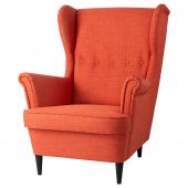 картинка STRANDMON СТРАНДМОН Кресло с подголовником - Шифтебу темно-оранжевый от магазина Wmart