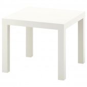 картинка ЛАКК Придиванный столик, белый, 55x55 см от магазина Wmart