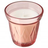 картинка VÄLDOFT ВЭЛЬДОФТ Ароматическая свеча в стакане - лесная земляника/темно-розовый 8 см от магазина Wmart