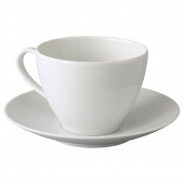 картинка ВЭРДЕРА Чашка чайная с блюдцем, белый, 36 сл от магазина Wmart