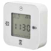 картинка КЛОККИС Часы/термометр/будильник/таймер, белый от магазина Wmart
