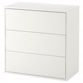 картинка ЭКЕТ Шкаф с 3 ящиками, белый, 70x35x70 см от магазина Wmart