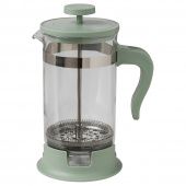 картинка UPPHETTA УПХЕТТА Кофе-пресс/заварочный чайник - стекло/нержавеющ сталь светло-зеленый 1 л от магазина Wmart