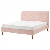 картинка IDANÄS ИДАНЭС Каркас кровати с обивкой - Гуннаред бледно-розовый 180x200 см от магазина Wmart